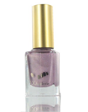 Vernis pailleté mauve de L'Onglerie