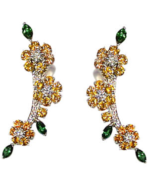 La joaillerie à l'heure d'été : Boucles d'oreilles bucoliques de Van Cleef et Arpels