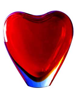 Saint Valentin : Vase Cuore de Salviati de Cristal d'Arques