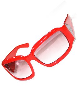 Lunettes de soleil rouge flashy de Sinequanone by Romain Afflelou créateur