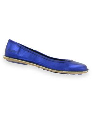 20 jolies ballerines : Ballerines en cuir irisé bleu de Kickers