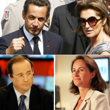 Hollande-Royal et les Sarkozy 