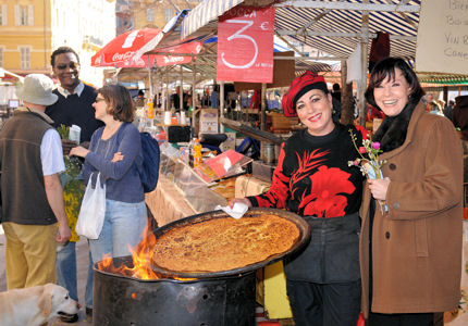 Denise Fabre au marché de Nice